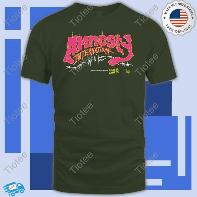 Official Amnesty International World Tour With Support From Kaiser Chiefs Shirt Ricky Wilson Official Amnesty International World Tour With Support From Kaiser Chiefs Shirt Ricky Wilson
