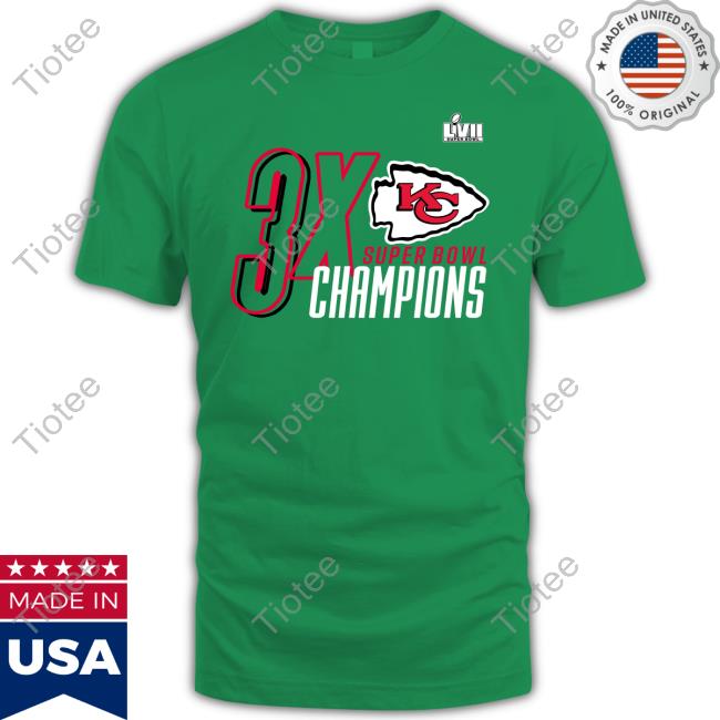 3X Super Bowl Champions Kansas City Chiefs Three Time World Champ shirt,  hoodie, longsleeve, sweatshirt, v-neck tee