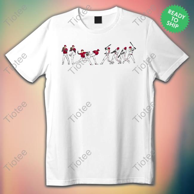 Ohtani Pitching Hitting T Shirt White Ohtani Pitching Hitting T Shirt White