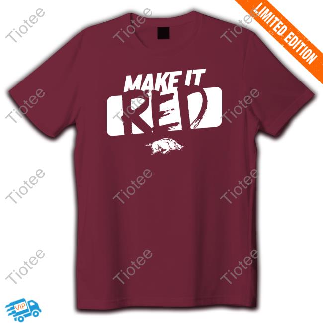 Arkansas Razorbacks Merch Make It Red Hooded Sweatshirt Arkansas Razorbacks Merch Make It Red Hooded Sweatshirt