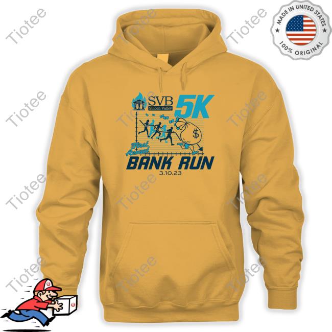 Bucktee SVB 5K Silicon Valley First Annual Bank Run 03 10 23 Shirt (Style: Z65 Crewneck Pullover Sweatshirt, Color: White, Size: 3XL)