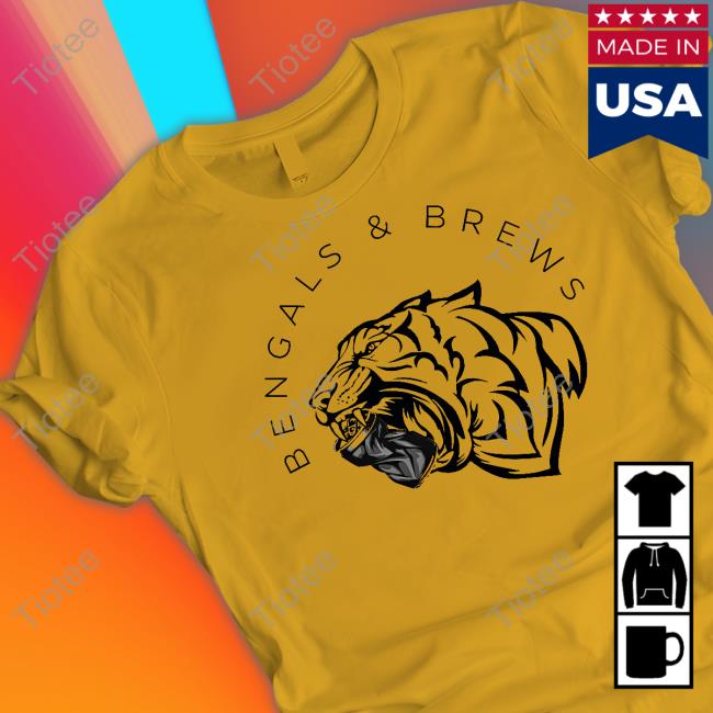 Bengals And Brews Can Crusher With Text T Shirt Bengals And Brews Can Crusher With Text T Shirt