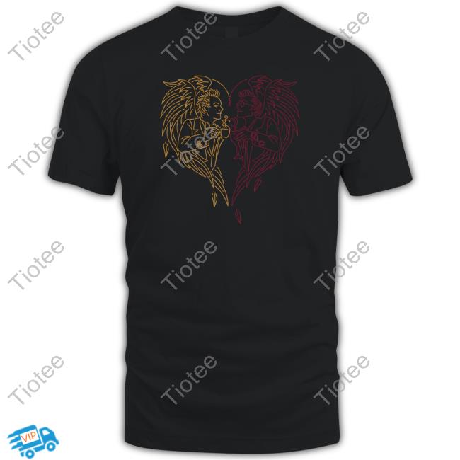 acecrisis Good Omens A Toast to the World Gold and Red Long Sleeve Tee