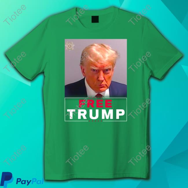 Trump Mugshot Free Trump T-Shirt Black - Tiotee
