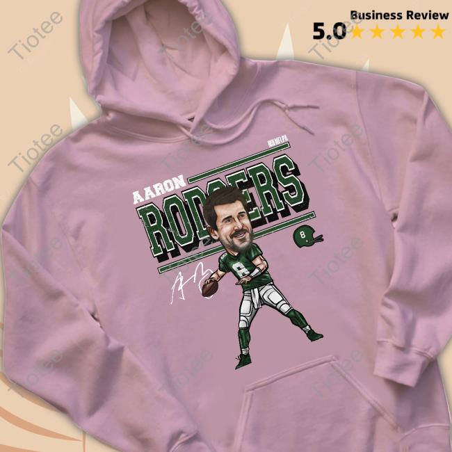 Aaron Rodgers New York J Cartoon WHT