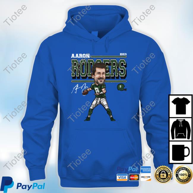 Aaron Rodgers New York J Cartoon WHT