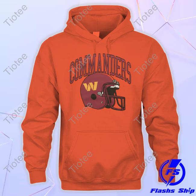 Homage Apparel Shop Washington Commanders Helmet Sweatshirt - Tiotee