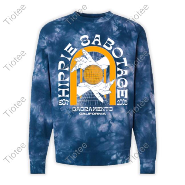 Hippie Sabotage Store Blue Tie Dye Hoodie Sweatshirt Tiotee