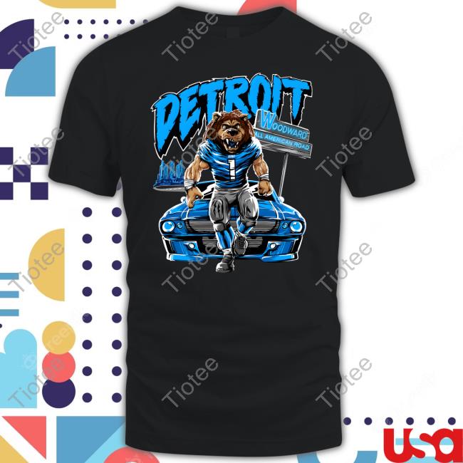 Kiwiclo Detroit Woodward All America Tee Shirt Kiwiclo Detroit Woodward All America Tee Shirt
