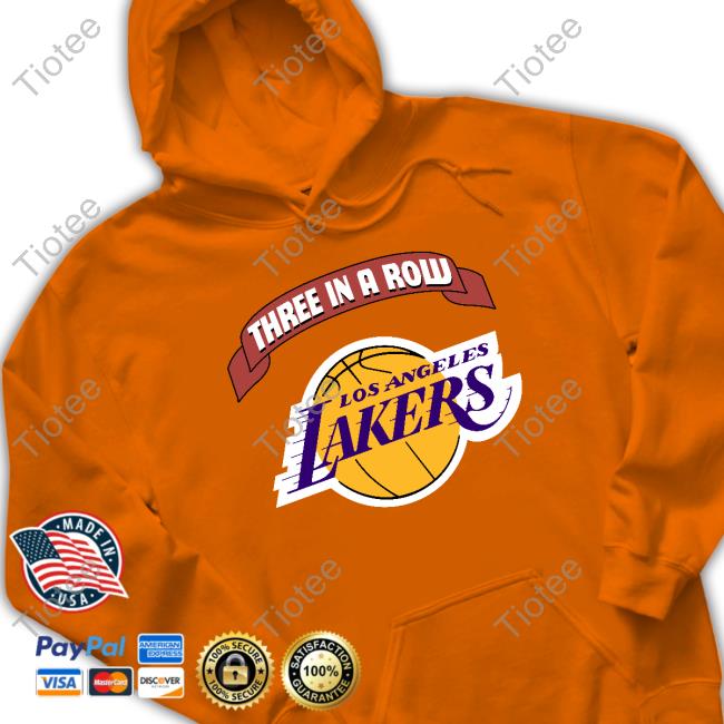 Three In A Row Los Angeles Lakers Tee Shirt