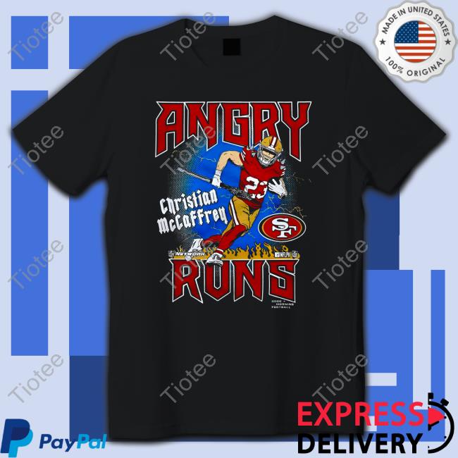 Official Angry runs 49ers christian mccaffrey T-shirt, hoodie