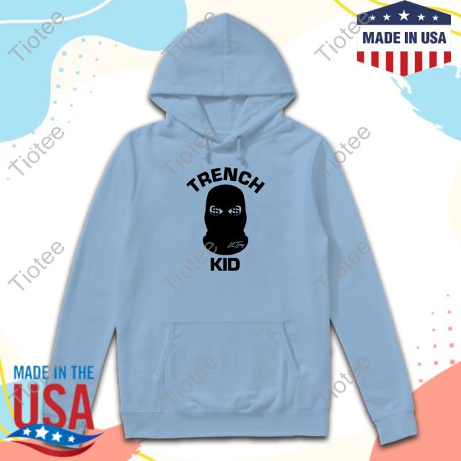 Lil Tjay Trench Kid Balaclava White Hoodie Lil Tjay Trench Kid Balaclava White Hoodie