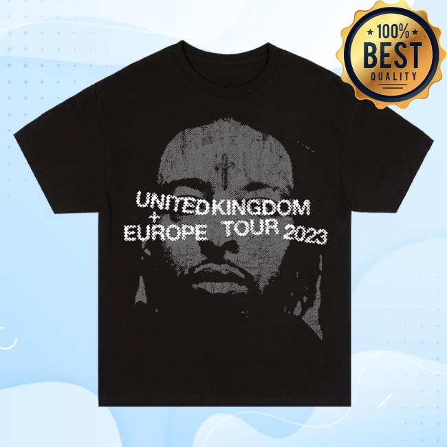 21 Savage Merch Face United Kingdom Europe Tour 2023 Tee