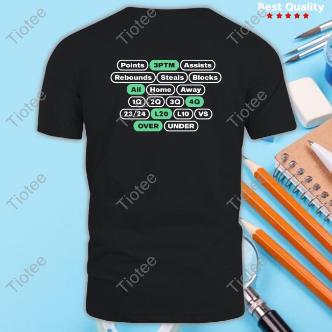 Props.Cash Points 3Ptm Assists Rebounds Steals Blocks All Home Away 1Q 2Q 3Q 4Q 23/24 L20 L10 Vs Over Under Tee Shirt Props.Cash Points 3Ptm Assists Rebounds Steals Blocks All Home Away 1Q 2Q 3Q 4Q 23/24 L20 L10 Vs Over Under Tee Shirt