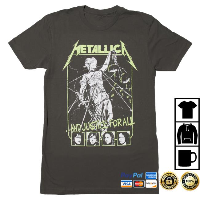 metallica and justice for all faces t shirt