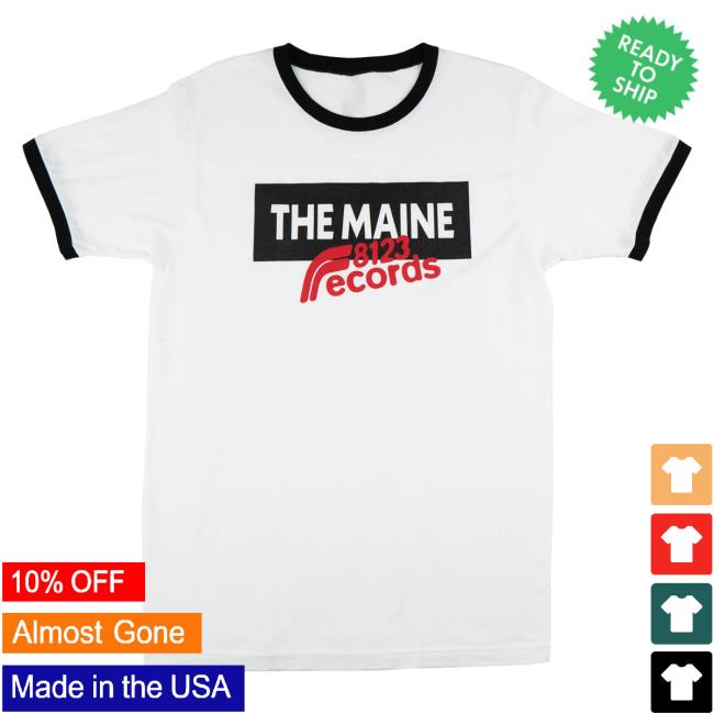 81 Twenty Three Merch The Maine/8123 Records Ringer T-Shirts
