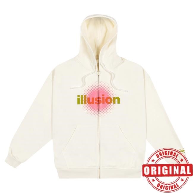 Official Dua Lipa Merch Store Dua Lipa Illusion Cream Zip Hoody Dua Lipa Apparel Clothing Shop DuaLipa