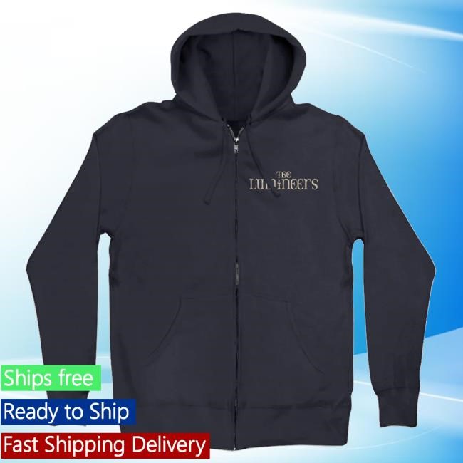 The Lumineers Winged Logo Zip Up Hooded Sweatshirt The Lumineers Merch The Lumineers Winged Logo Zip Up Hooded Sweatshirt The Lumineers Merch