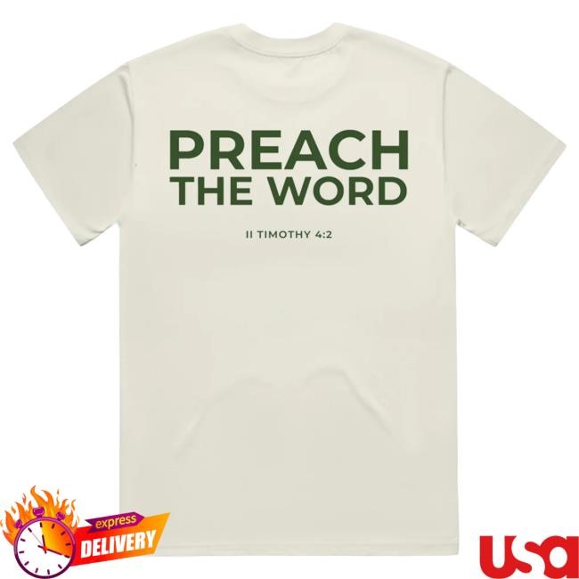 Official 2819 Church Merch Preach The Word Tee - Cream/Forest Official 2819 Church Merch Preach The Word Tee - Cream/Forest