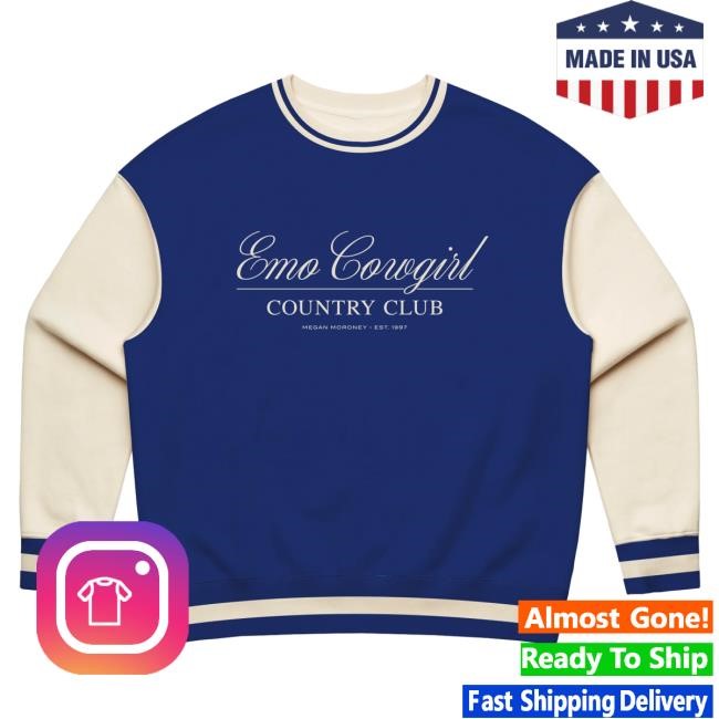 Megan Moroney Official Store Emo Cowgirl Country Club Crewneck Sweatshirt Megan Moroney Official Store Emo Cowgirl Country Club Crewneck Sweatshirt