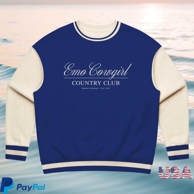Megan Moroney Official Store Emo Cowgirl Country Club Crewneck Sweatshirt Megan Moroney Official Store Emo Cowgirl Country Club Crewneck Sweatshirt
