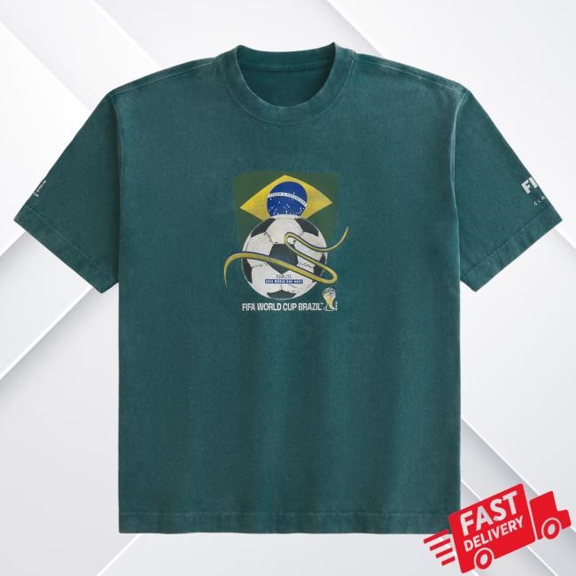 Official Hollister Co Merch Store Boxy Heavyweight FIFA World Cup Brazil Graphic Tshirt Hollister Apparel Clothing Shop Hollisterco