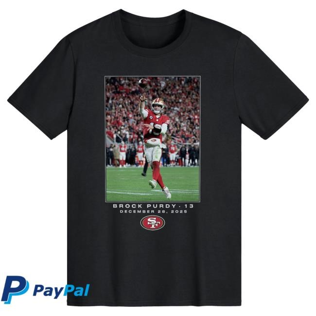 49ers Brock Purdy NFL Football Flash Week 17 Tee Stadium Game Day