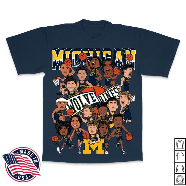 Fan Identity Michigan Caricature Tee Navy | KIWICLO Graphic Fan Identity Michigan Caricature Tee Navy | KIWICLO Graphic