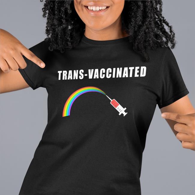 Alex Strenger Trans-Vaccinated Rainbow Shirt Black