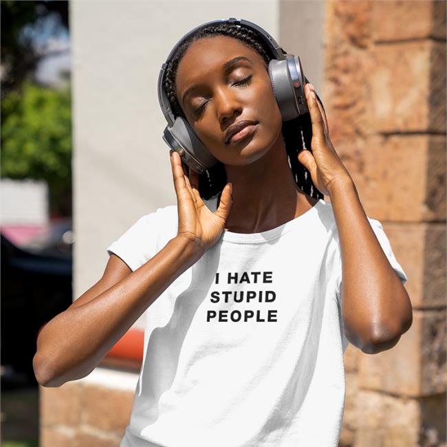 I Hate Stupid People Shirt Red