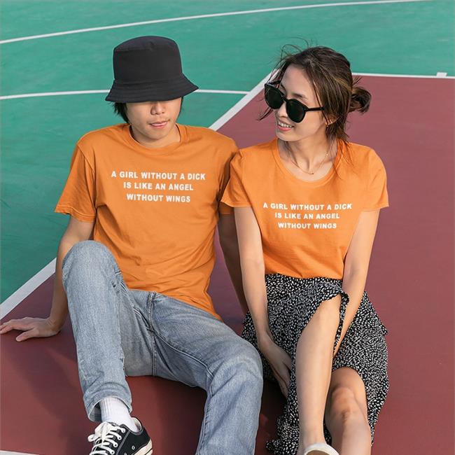 DoSomeMolly A Girl Without A Dick Is Like An Angel Without Wings Sweatshirt