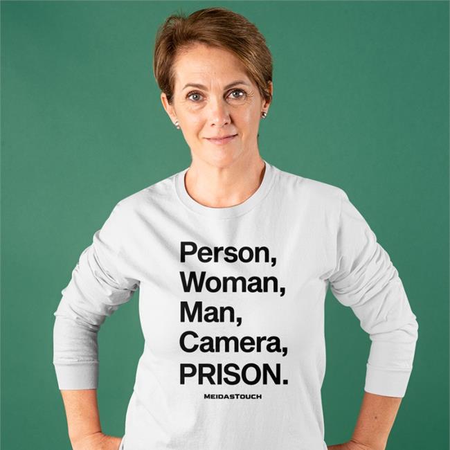Person Woman Man Camera Prison T Shirt White