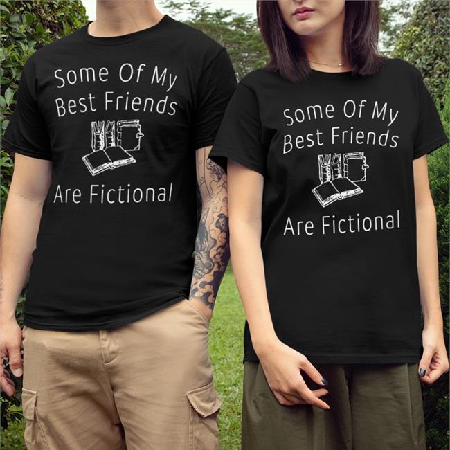 Some Of My Best Friends Are Fictional Book Nerd Hooded Sweatshirt Melanie Gywer