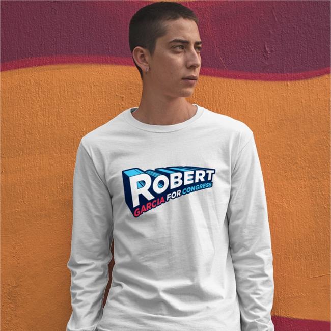 Robert Garcia Merch White Robert Garcia For Congress Tee Shirt