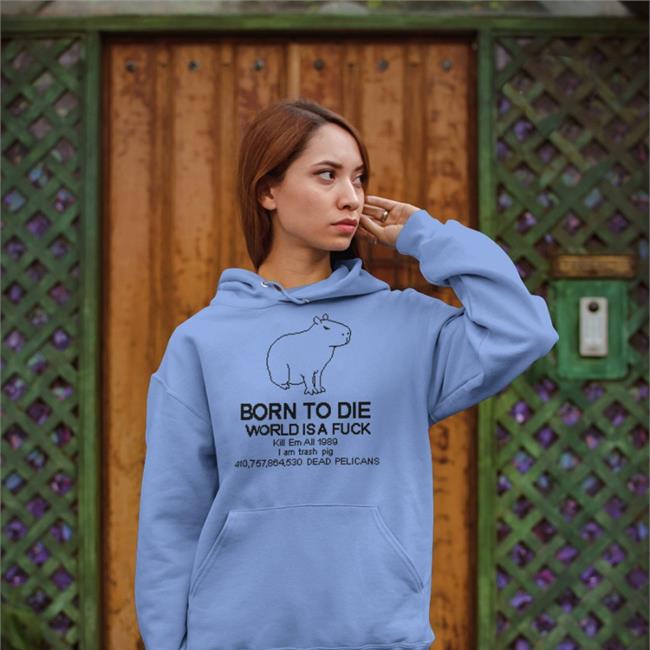 Born To Die Capybara Sweatshirt Tofu Pixel