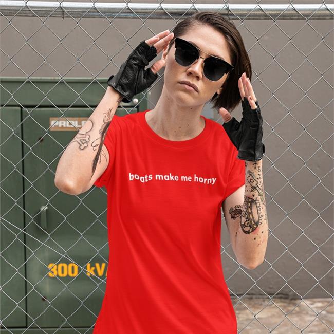 Black Sadie Crowell Merch Boats Make Me Horny Tee Shirt