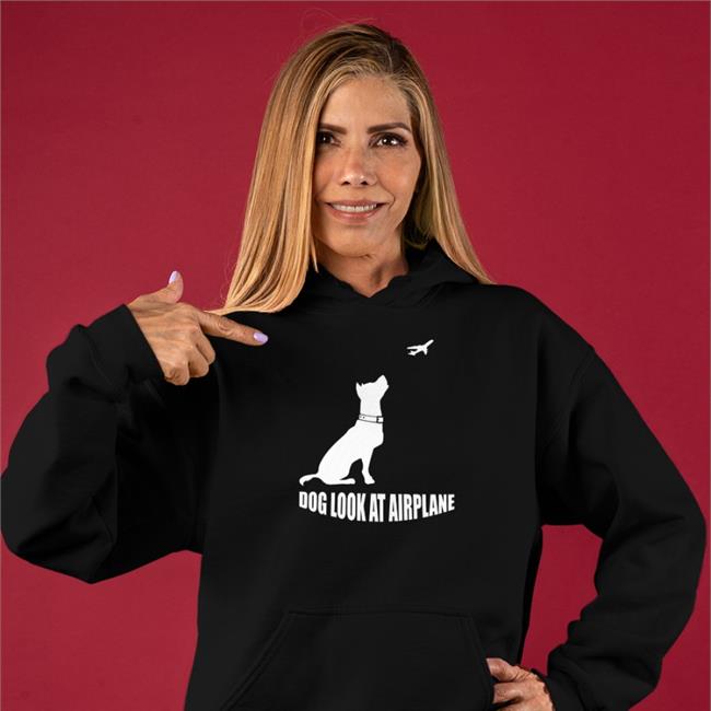 Dog Look At Airplane Tee