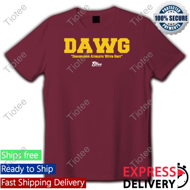 Michigan Men's Basketball Dawg Disciplined Athlete With Grit Tee Blue By Ninety Merch
