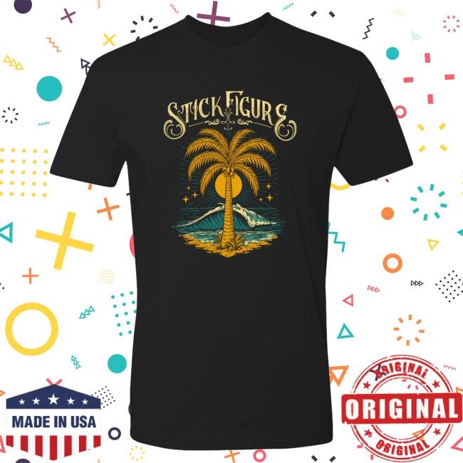 Stick Figure Women's Sunset Rhythm New Shirt (Black) Stick Figure Merch Store Official