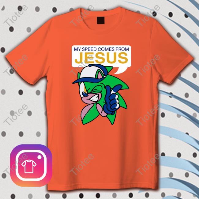 My Speed Comes From Jesus Long Sleeve Tee Shark Robot Store Merch