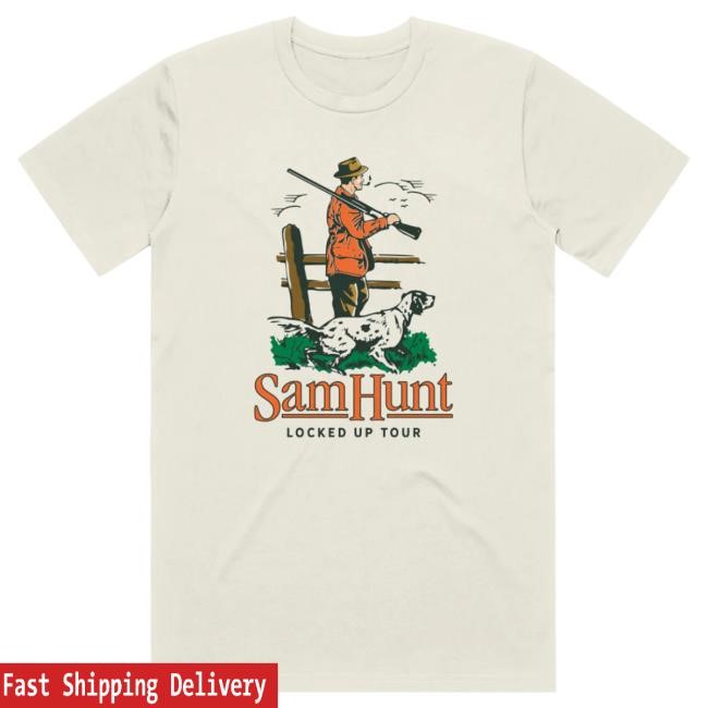 Official Sam Hunt Merch Hunter & The Dog Locked Up Tour Popover Shirt SamHunt