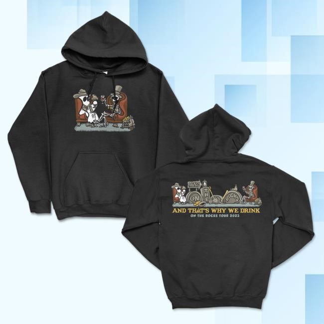 Official Atwwd Merch And Thats Why We Drink Merch On The Rocks 2023 Tour Tshirt (Black)
