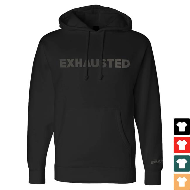 Official Philip Defranco Merch Store Beautiful Bastard Exhausted Pullover Sweatshirt Black Beautifulbastard Philipdefranco Shop