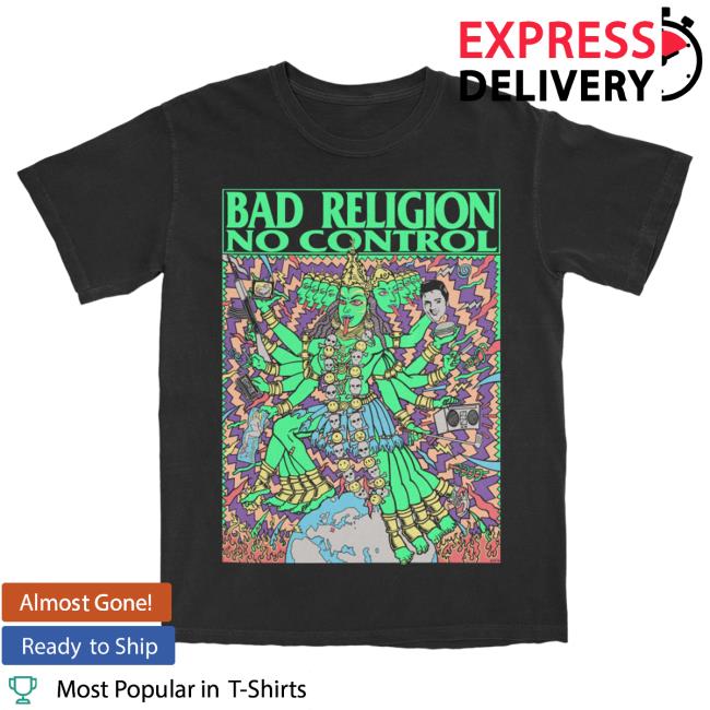 Official Kings Road Merch Store Bad Religion No Control Kozik Tees (Black) BadReligion Kings Road Shop