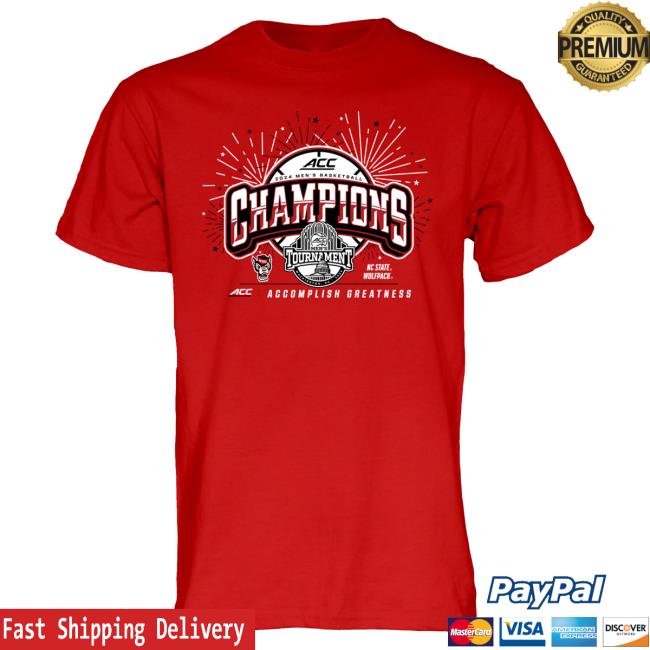 Official Unisex Blue 84 Red NC State Wolfpack 2024 ACC Men's Basketball Conference Tournament Champions Locker Room Shirt