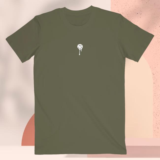 Official Louis Tomlinson Merch Store Louis Tomlinson Olive Drip Smiley Shirts LouisTomlinson Apparel Clothing Shop