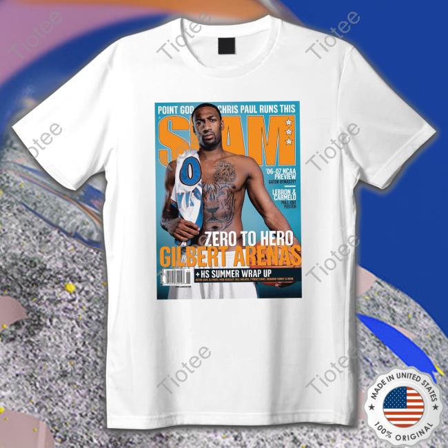 Official Slam Cover Washington Wizards Gilbert Arenas Hoodie