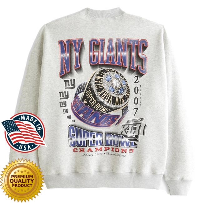 Official Abercrombie And Fitch Store New York Giants Graphic Crew Neck Sweatshirt NFL by Abercrombie