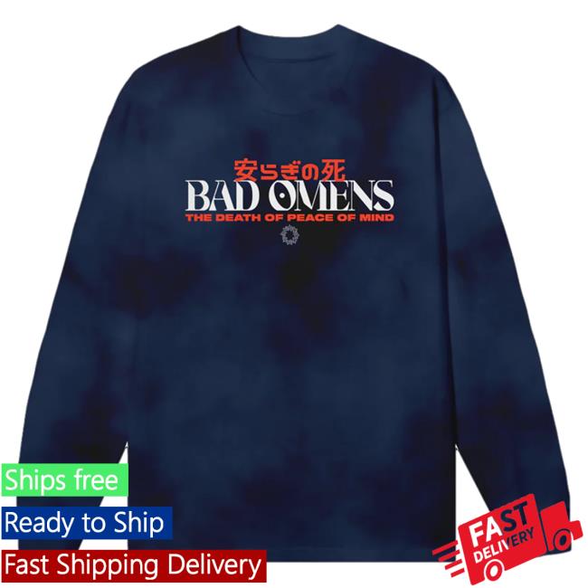 Official Sumerian Records Merch Store Bad Omens - Tracklist Blue Dye Long-Sleeve