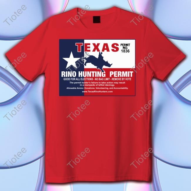 Kambree Texas Rino Hunting Permit Permit No 1836 Sweatshirt